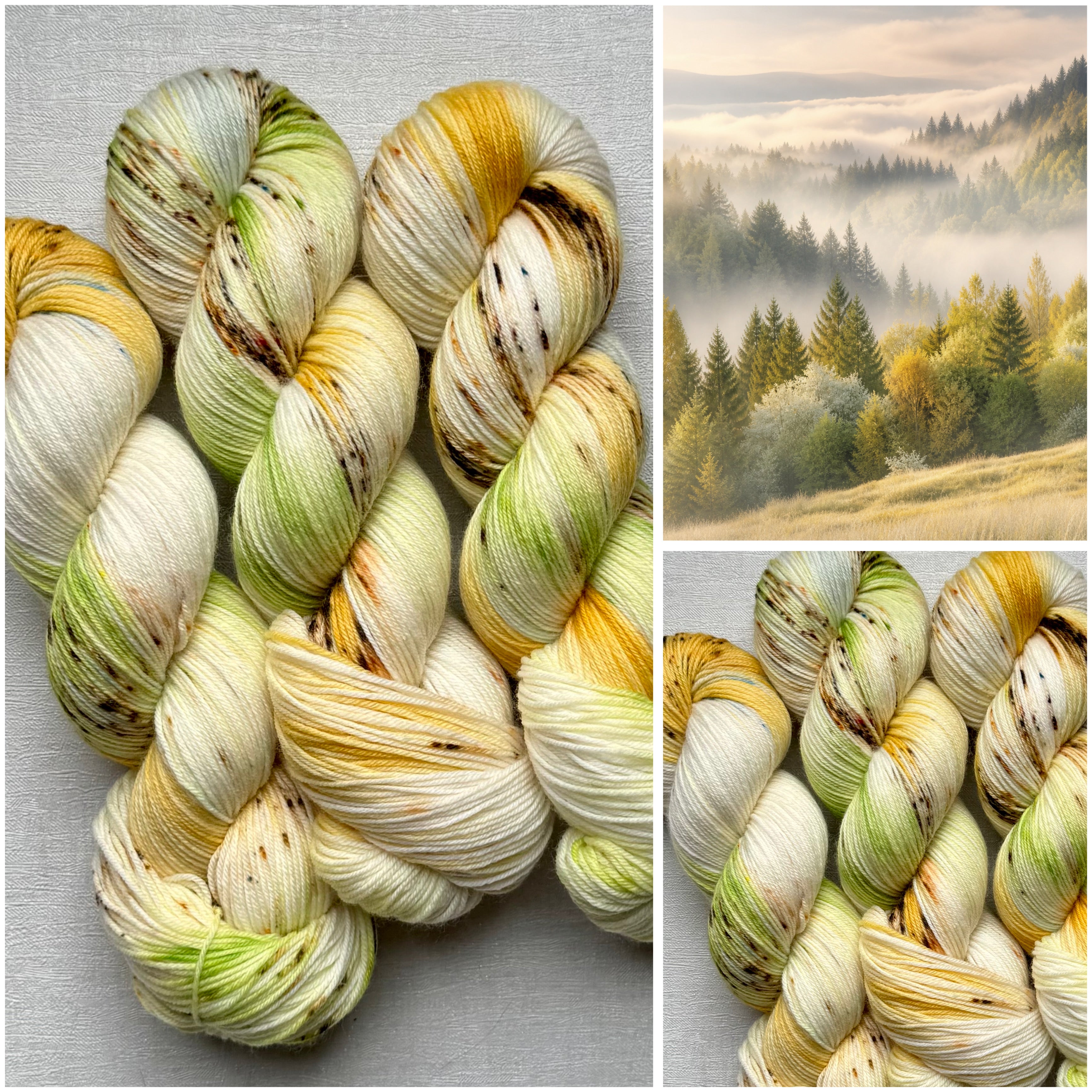 Handgefärbte Wolle, 100g, Sockenwolle, Merinowolle, 4-fach. hand-dyed sock yarn