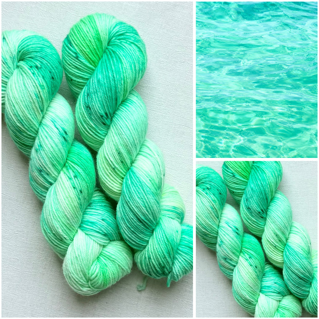 Handgefärbte Wolle, 100g, Sockenwolle, Merinowolle, 6-fach. hand-dyed sock yarn