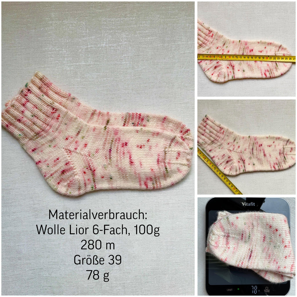 Handgefärbte Wolle, 100g, Sockenwolle, Merinowolle, 6-fach. hand-dyed sock yarn