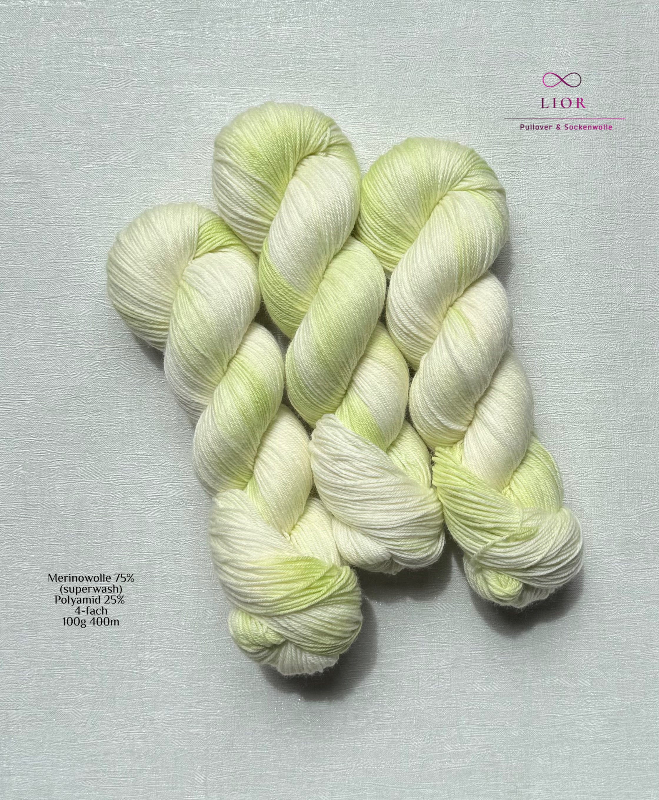 Handgefärbte Wolle, 100g, Sockenwolle, Merinowolle, 4-fach. hand-dyed sock yarn