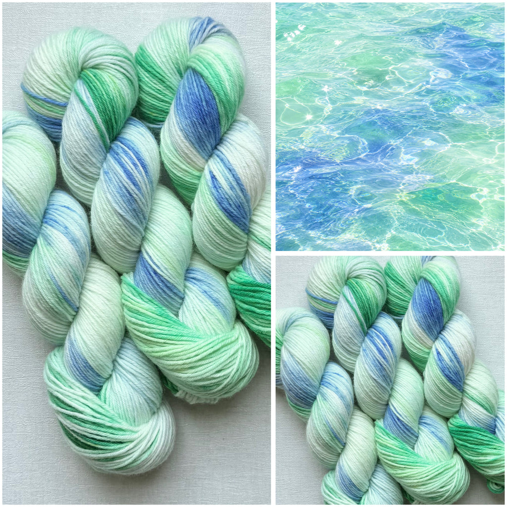 Handgefärbte Wolle, 100g, Sockenwolle, Merinowolle, 6-fach. hand-dyed sock yarn