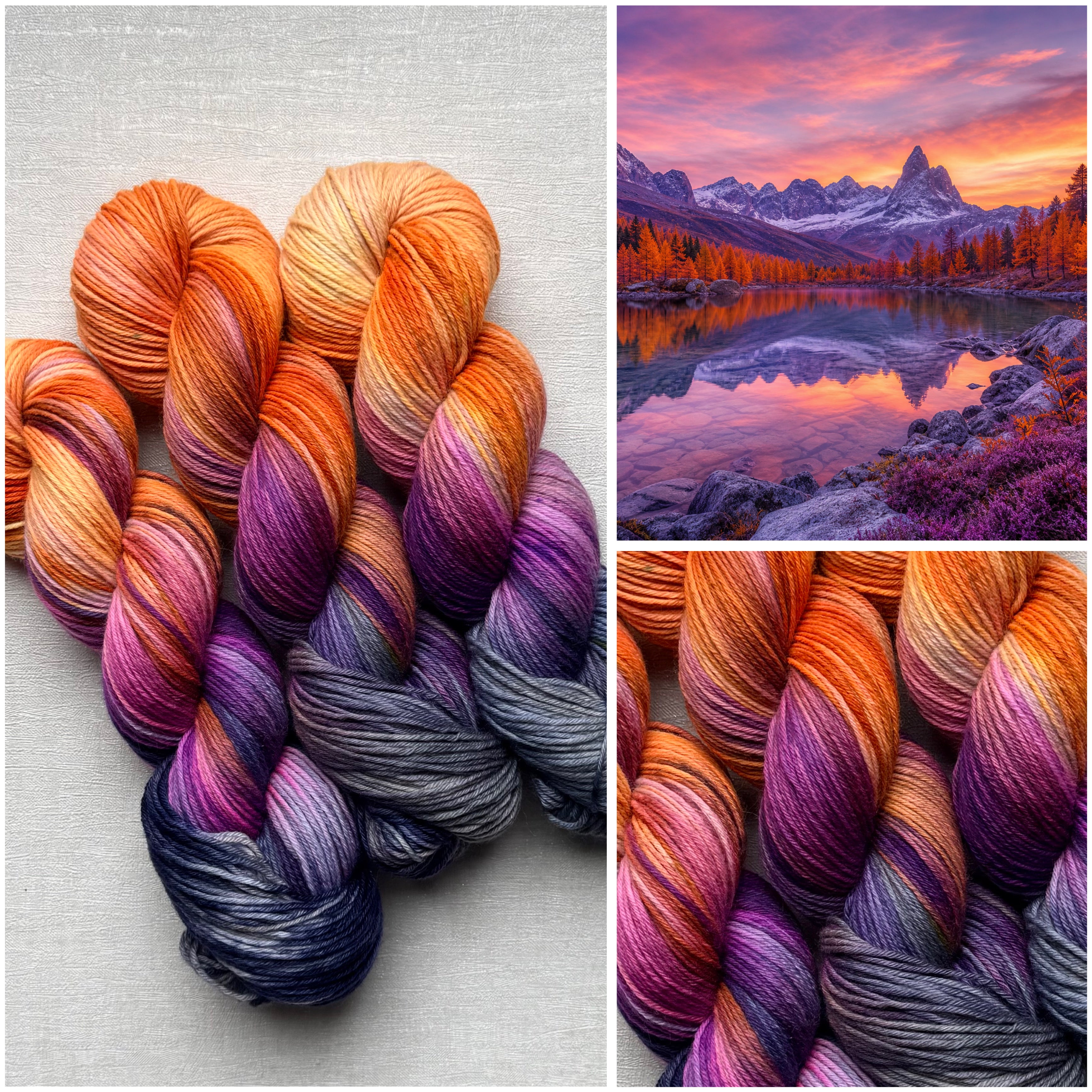 Handgefärbte Wolle, 100g, Sockenwolle, Merinowolle, 6-fach. hand-dyed sock yarn