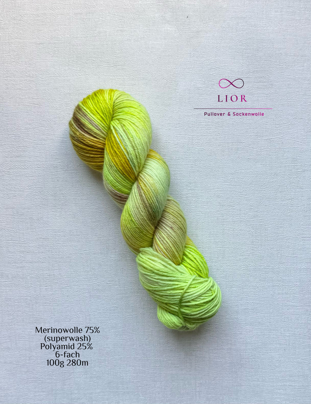 Handgefärbte Wolle, 100g, Sockenwolle, Merinowolle, 6-fach. hand-dyed sock yarn