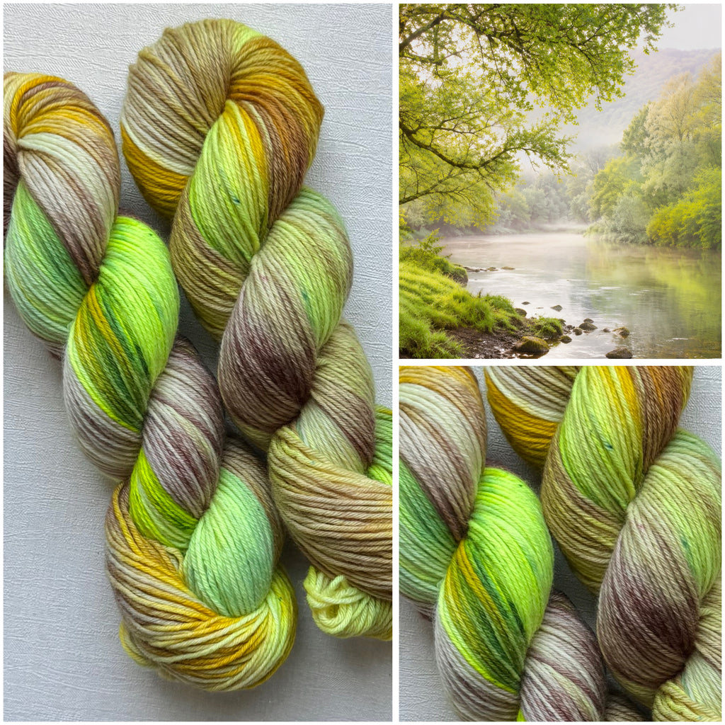 Handgefärbte Wolle, 100g, Sockenwolle, Merinowolle, 6-fach. hand-dyed sock yarn