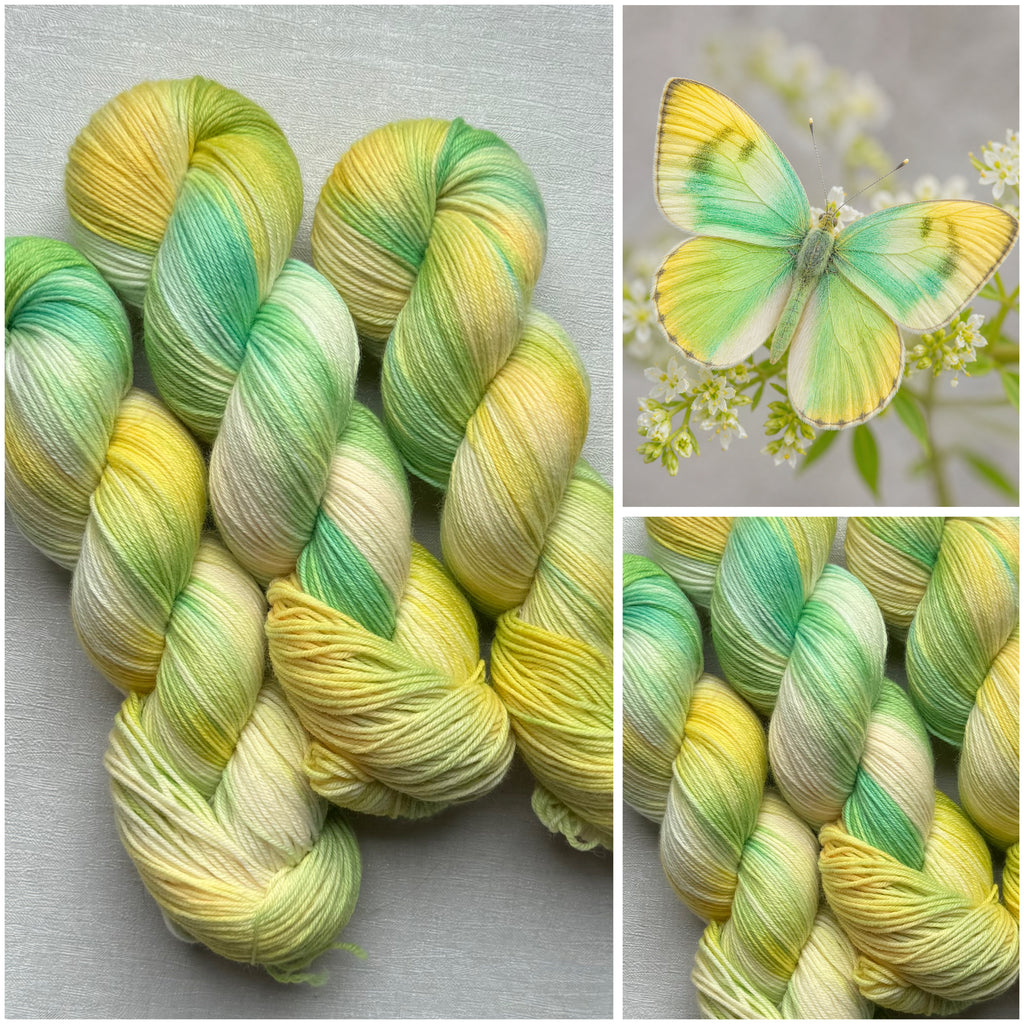 Handgefärbte Wolle, 100g, Sockenwolle, Merinowolle, 4-fach. hand-dyed sock yarn