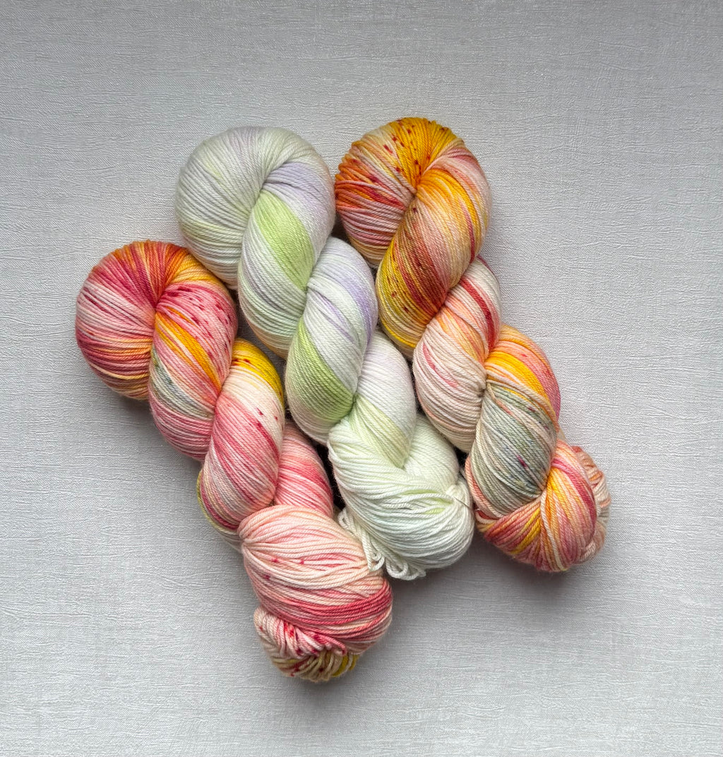 B-Ware Set – Handgefärbte Wolle 75% Merino, 25% Polyamid