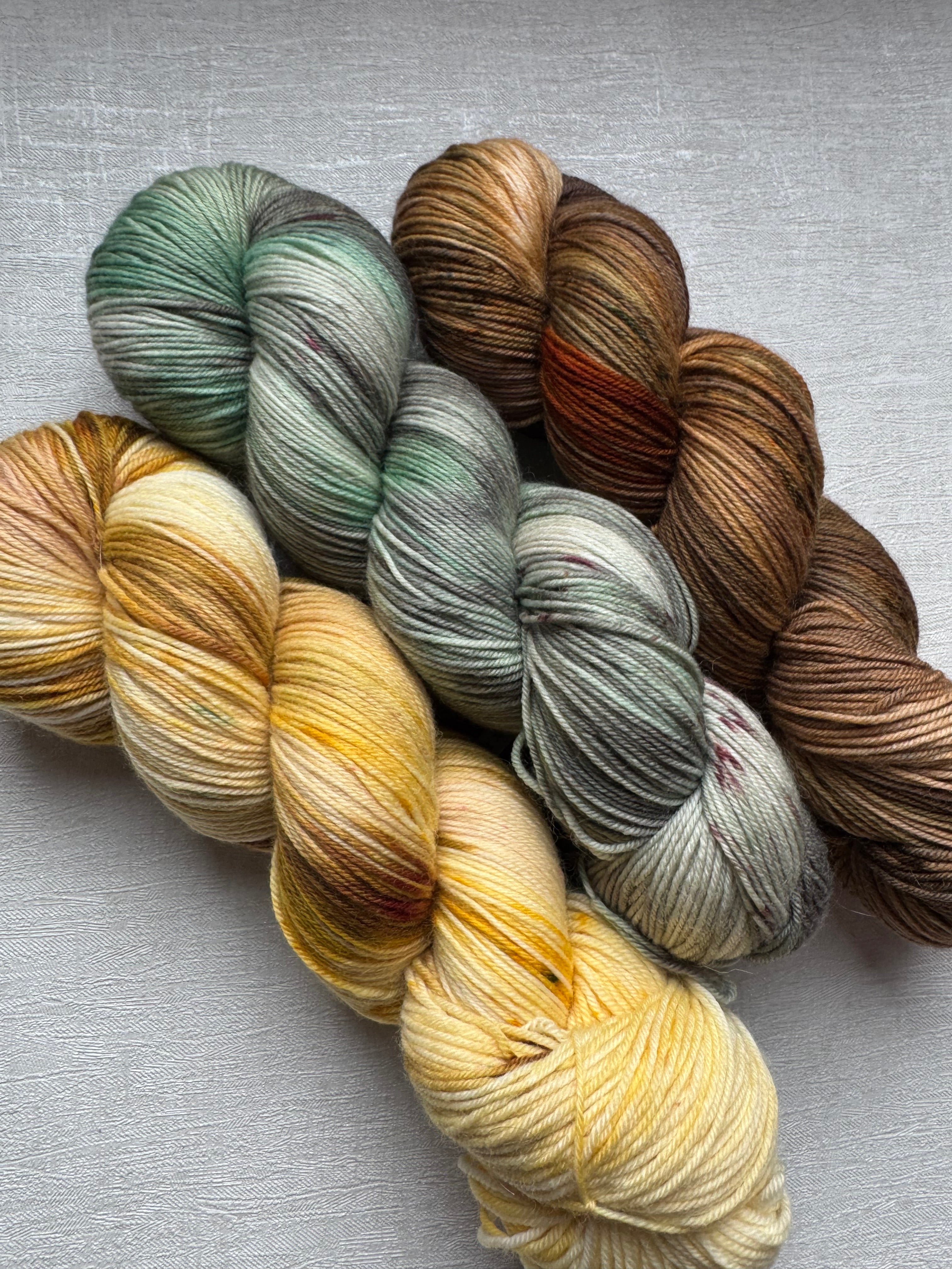B-Ware Set -Handgefärbte Wolle|75% Merino, 25% Polyamid