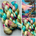 Handgefärbte Wolle, 100g, Sockenwolle, Merinowolle, 4-fach. hand-dyed sock yarn