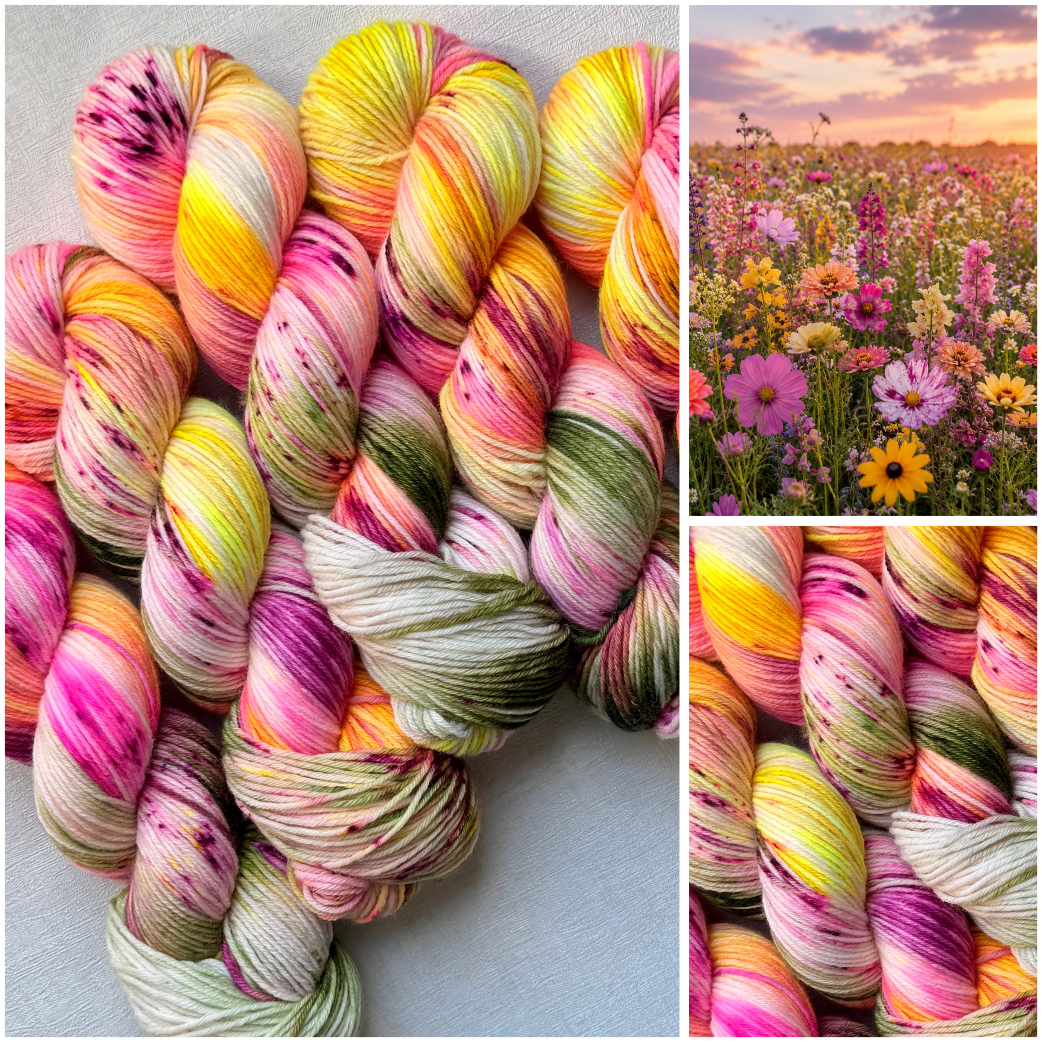 Handgefärbte Wolle, 100g, Sockenwolle, Merinowolle, 6-fach. hand-dyed sock yarn