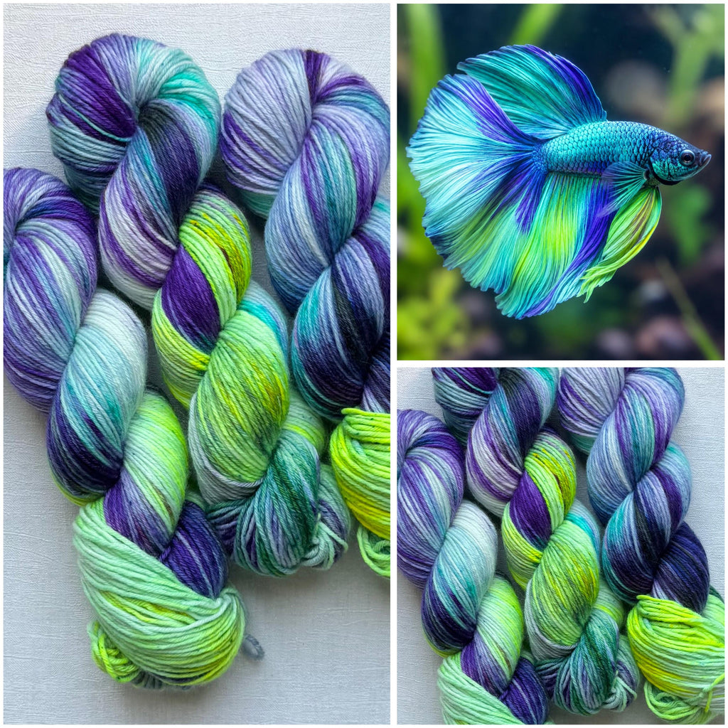 Handgefärbte Merino Sockenwolle 100g, 6-fach | Hand Dyed Merino Sock Yarn | Fingering Weight Yarn