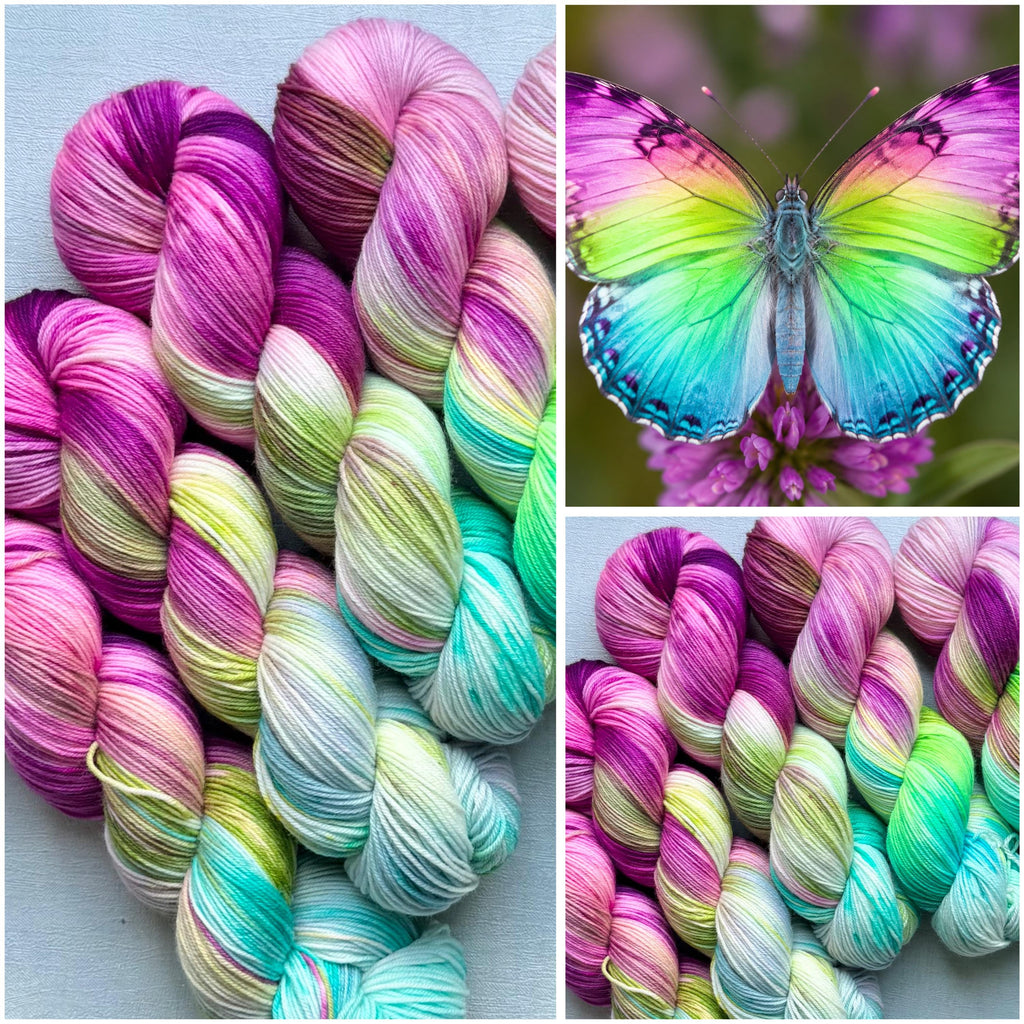 Handgefärbte Merino Sockenwolle 100g, 4-fach | Hand Dyed Merino Sock Yarn | Fingering Weight Yarn
