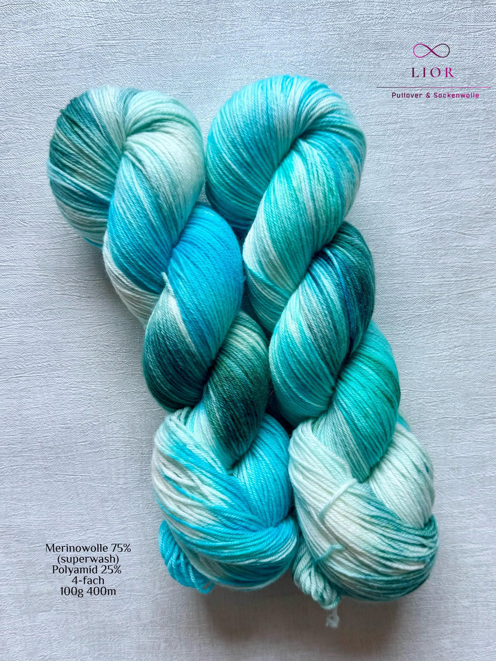 Handgefärbte Merino Sockenwolle 100g, 4-fach | Hand Dyed Merino Sock Yarn | Fingering Weight Yarn
