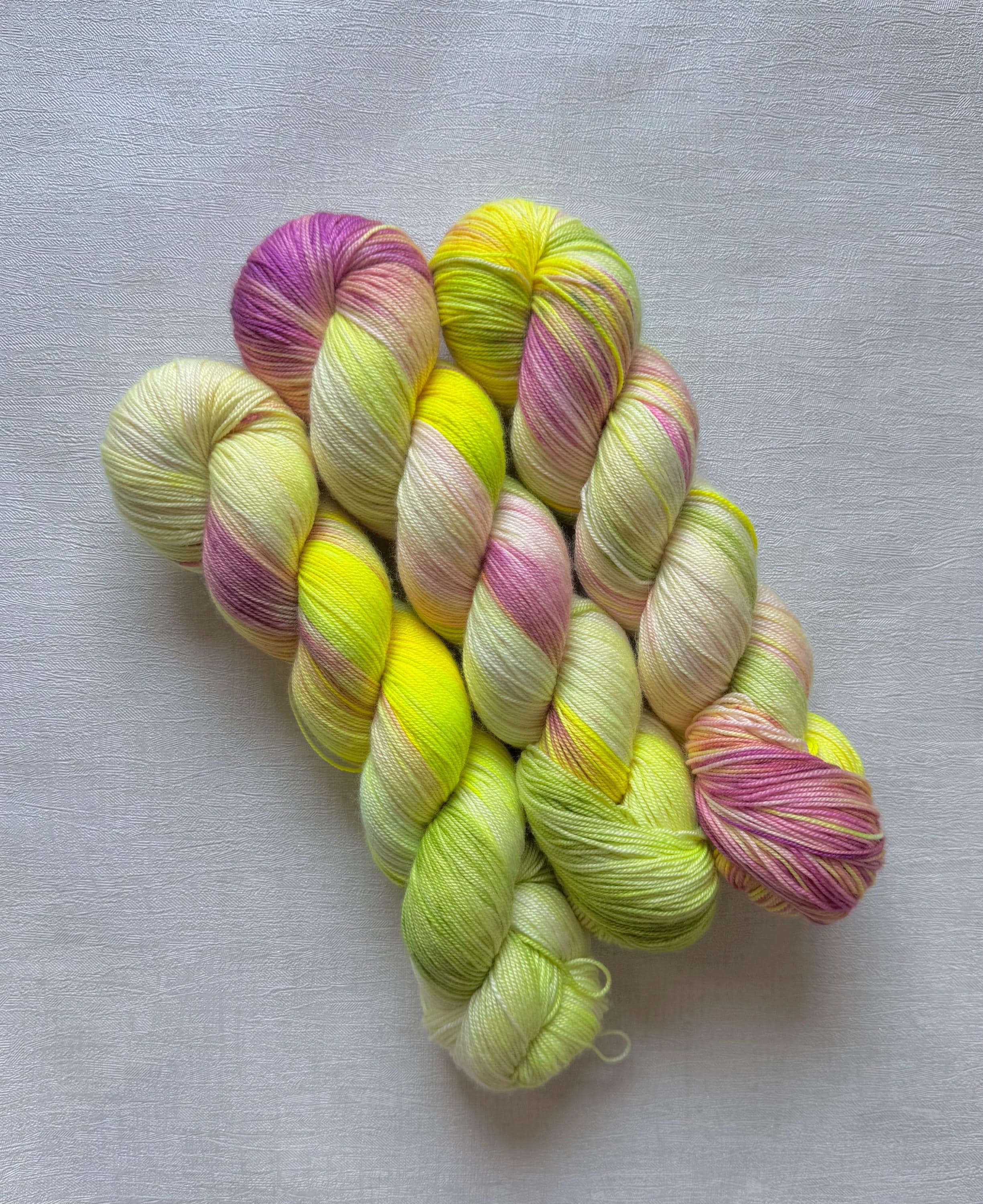 Handgefärbte Wolle Merino Seide Kaschmir 100g