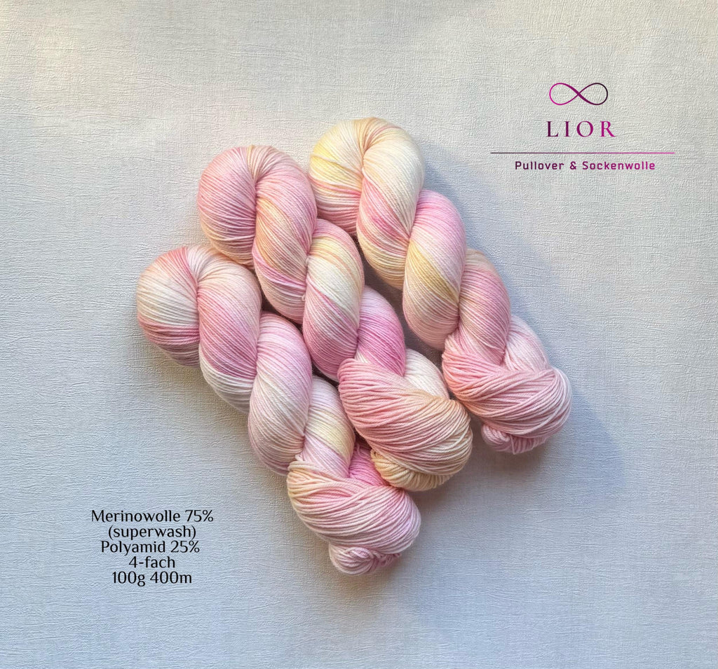 Handgefärbte Merino Sockenwolle 100g, 4-fach | Hand Dyed Merino Sock Yarn | Fingering Weight Yarn